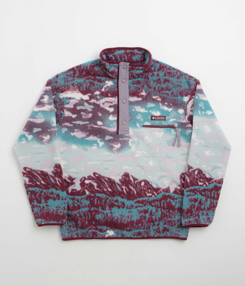 Columbia Helvetia II Printed Half Snap Fleece in Rich Wine and Sisters