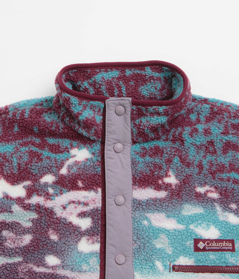 Columbia Helvetia II Printed Half Snap Fleece in Rich Wine and Sisters