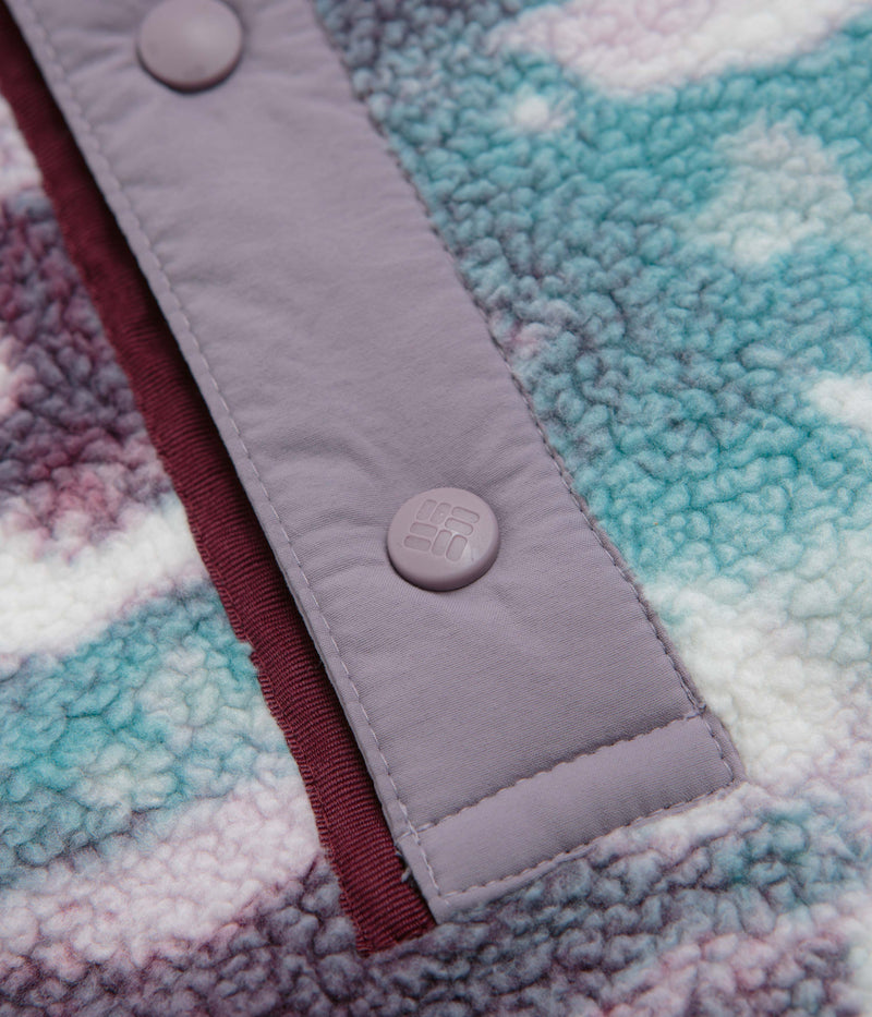 Columbia Helvetia II Printed Half Snap Fleece in Rich Wine and Sisters