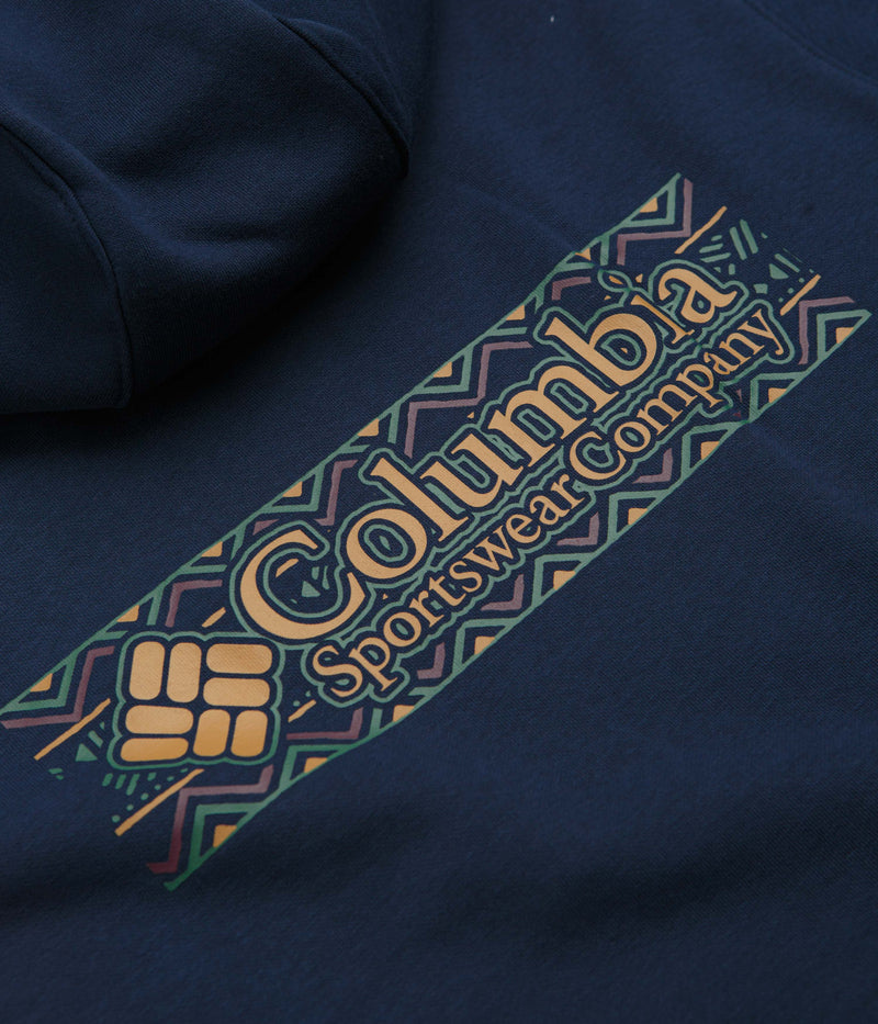 Columbia Meridian Creek Graphic Hoodie in Collegiate Navy and Branded Blanket