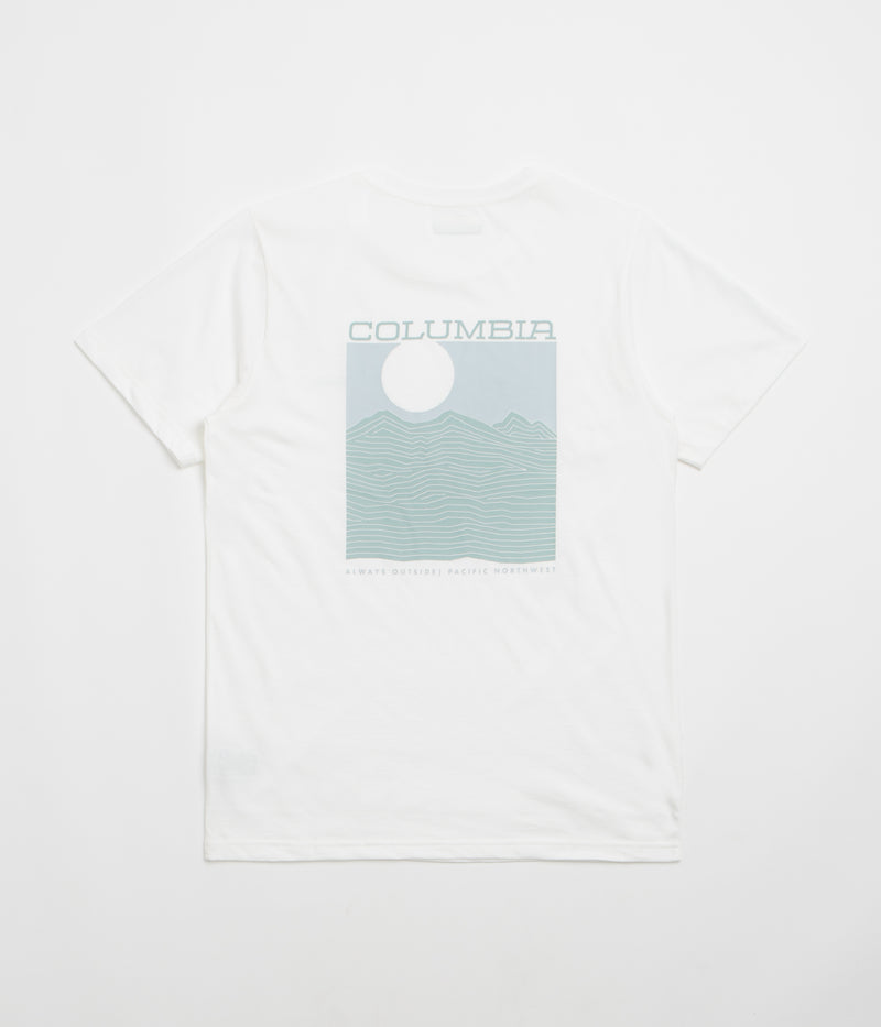 Columbia Rapid Ridge Back Graphic II T-Shirt in White and Framed Landscape