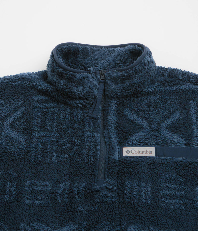 Columbia Rugged Ridge High Pile Half Zip Fleece in Collegiate Navy and Deschutes Days