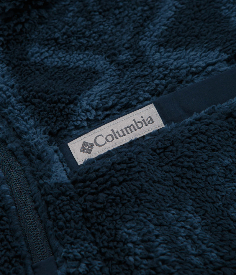 Columbia Rugged Ridge High Pile Half Zip Fleece in Collegiate Navy and Deschutes Days