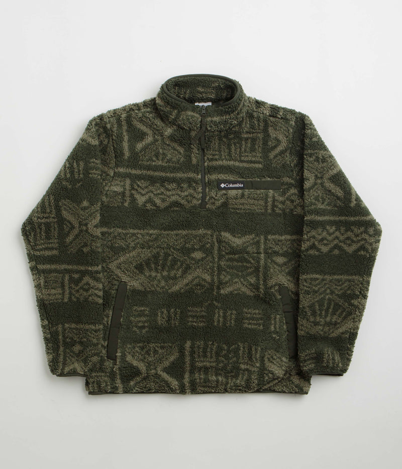 Columbia Rugged Ridge High Pile Half Zip Fleece in Greenscape and Deschutes Days