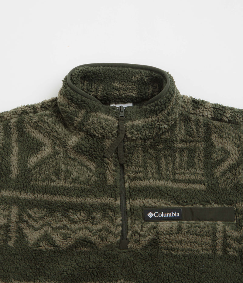 Columbia Rugged Ridge High Pile Half Zip Fleece in Greenscape and Deschutes Days