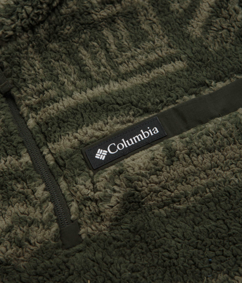 Columbia Rugged Ridge High Pile Half Zip Fleece in Greenscape and Deschutes Days