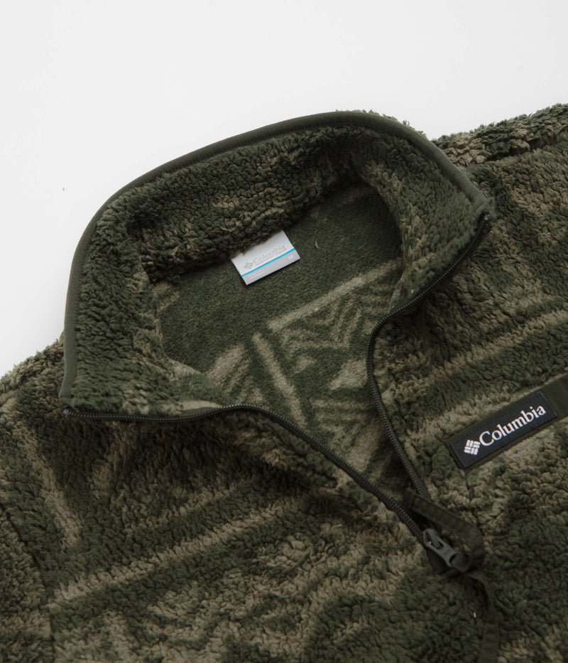 Columbia Rugged Ridge High Pile Half Zip Fleece in Greenscape and Deschutes Days