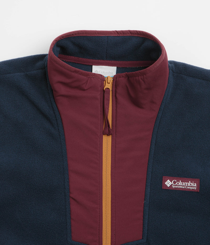 Columbia Sequoia Grove Full Zip Fleece in Rich Wine and Collegiate Navy