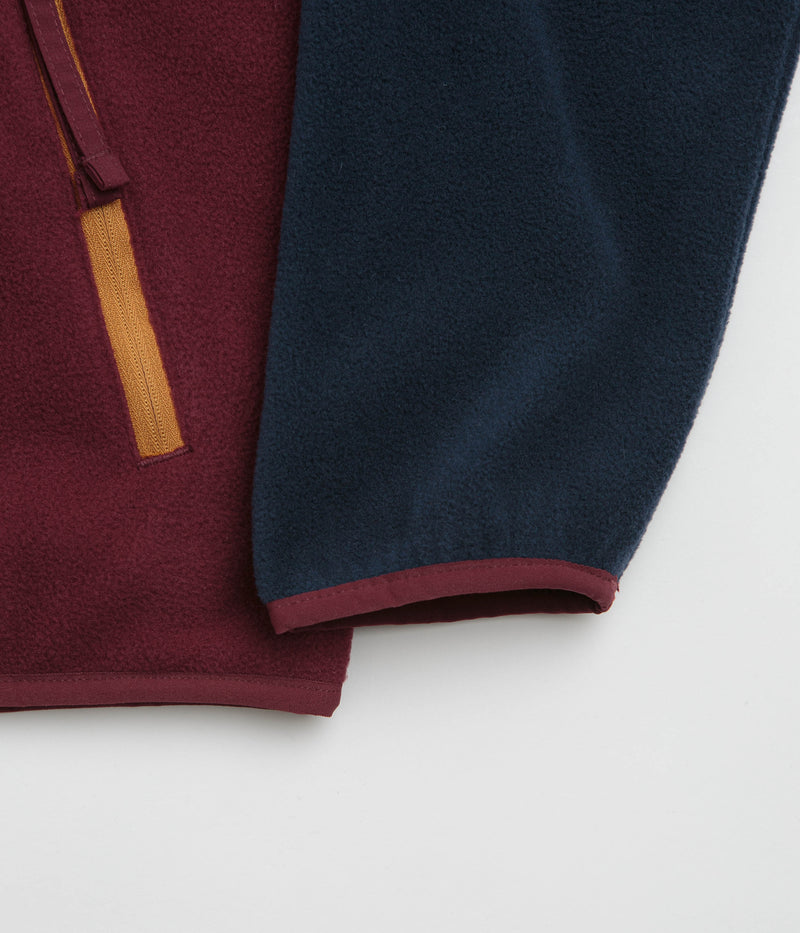 Columbia Sequoia Grove Full Zip Fleece in Rich Wine and Collegiate Navy