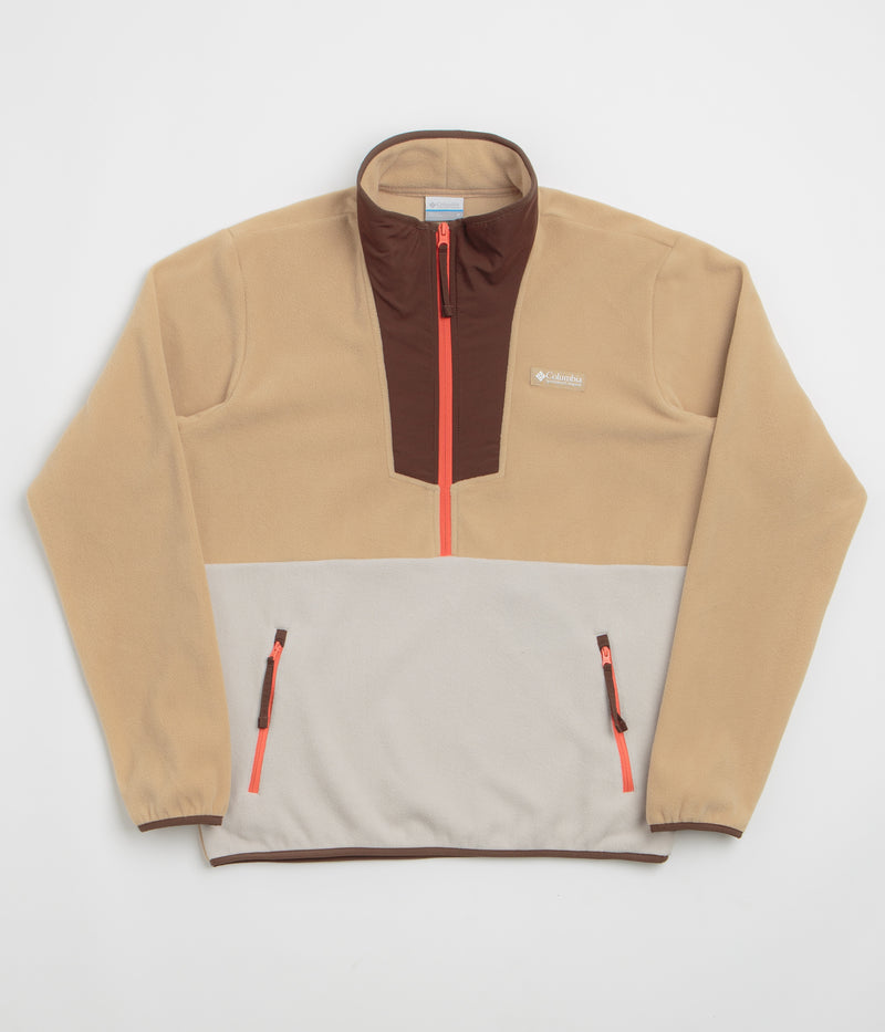 Columbia Sequoia Grove Half Zip Fleece in Canoe and Dark Stone / Tobacco