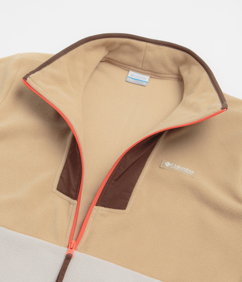 Columbia Sequoia Grove Half Zip Fleece in Canoe and Dark Stone / Tobacco