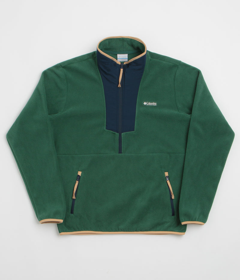 Columbia Sequoia Grove Half Zip Fleece in Rain Forest and Collegiate Navy