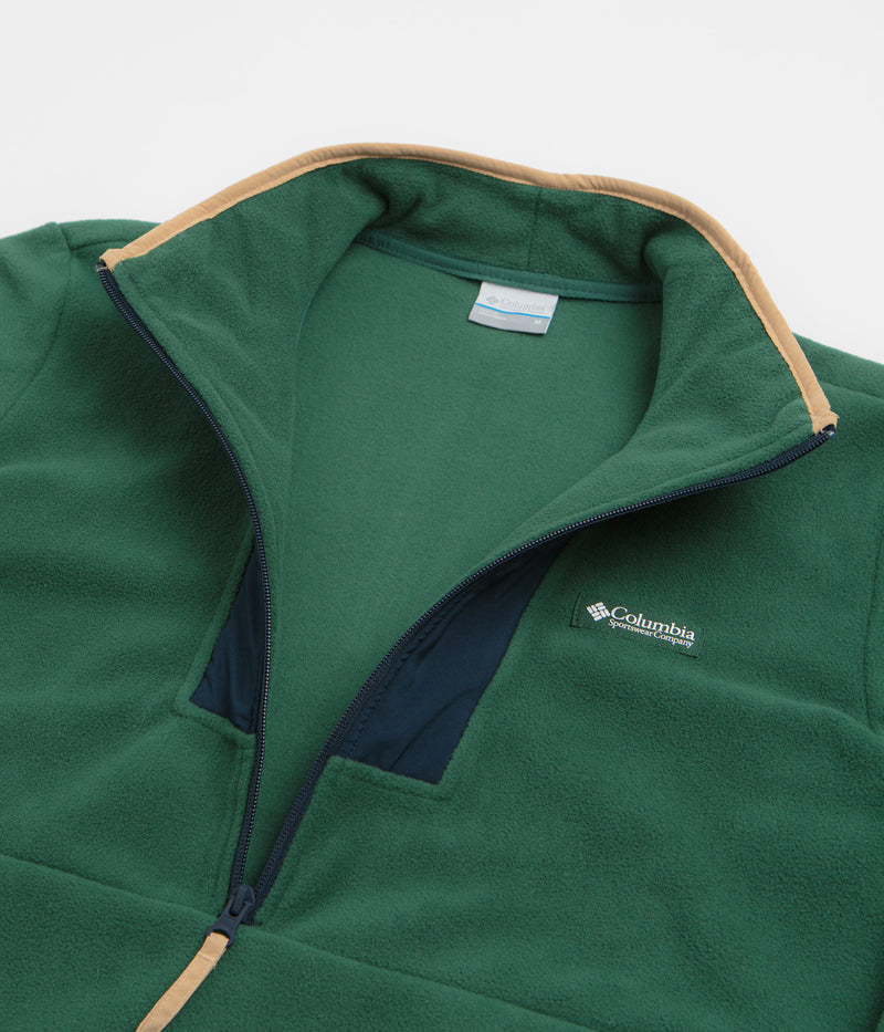 Columbia Sequoia Grove Half Zip Fleece in Rain Forest and Collegiate Navy