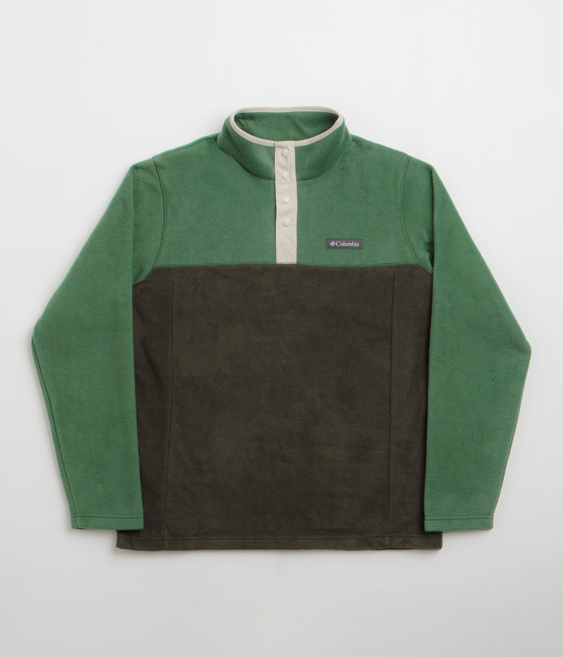 Columbia Steens Mountain II Half Snap Fleece in Greenscape and Rain Forest
