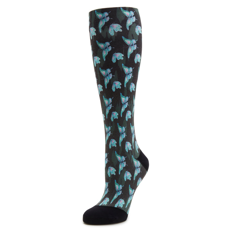 Alegria Compression Butterfly Socks with graduated compression zones. ALG-92606_S1