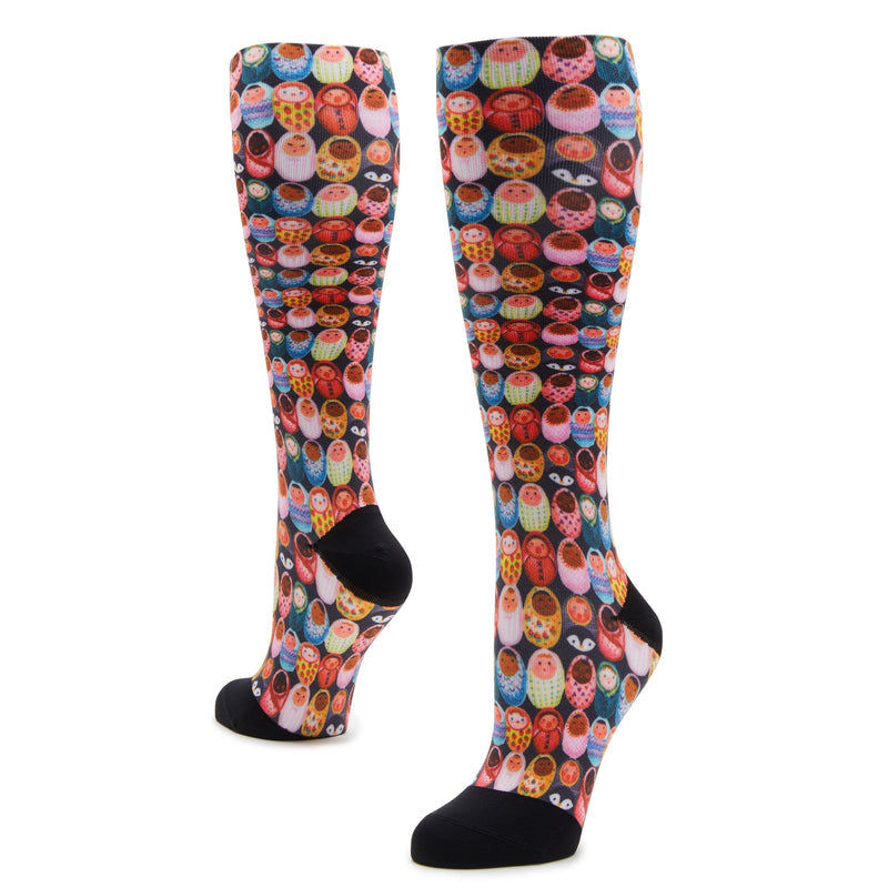 Alegria Compression Vintage Scarf Socks with graduated compression zones. ALG-92601_S3