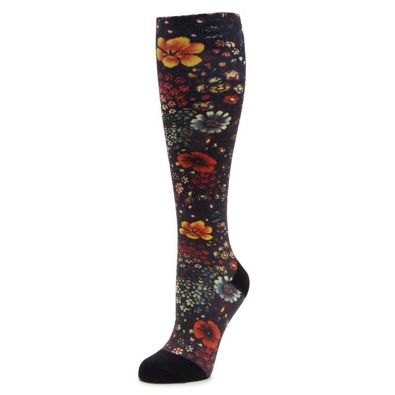 Compression Midnight Garden Socks | Alegria Shoes