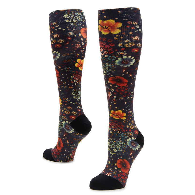 Compression Midnight Garden Socks | Alegria Shoes