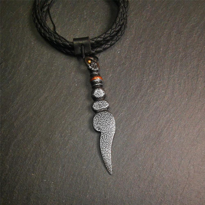 Conch Amulet 3.15" - Tibetan Buddhist amulet, view 4