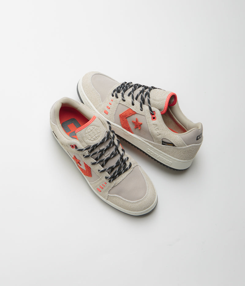 Converse Cons AS-1 Pro Cordura Shoes in Papyrus and Black / Vermillion Red
