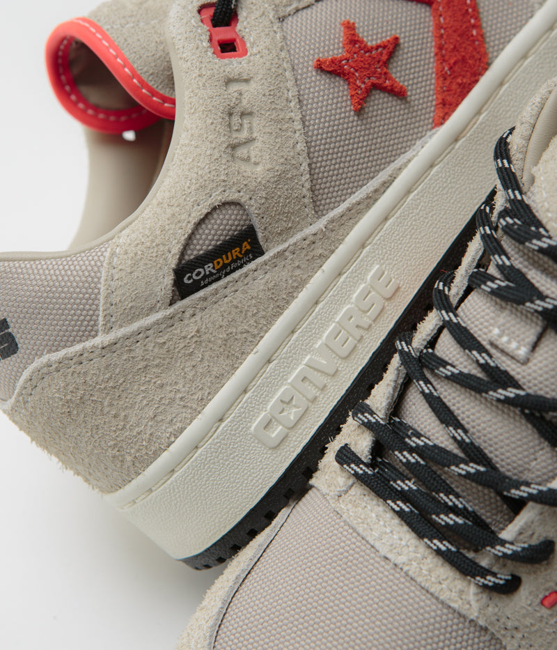 Converse Cons AS-1 Pro Cordura Shoes in Papyrus and Black / Vermillion Red