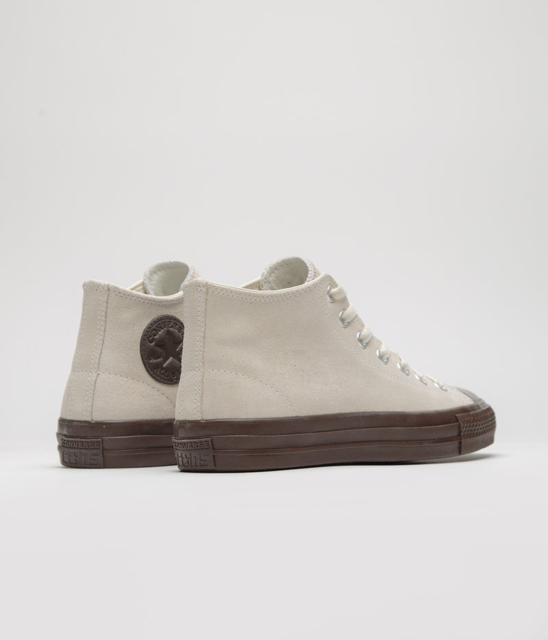 Converse Cons CTAS Pro Mid Shoes in Egret and Brown / Egret