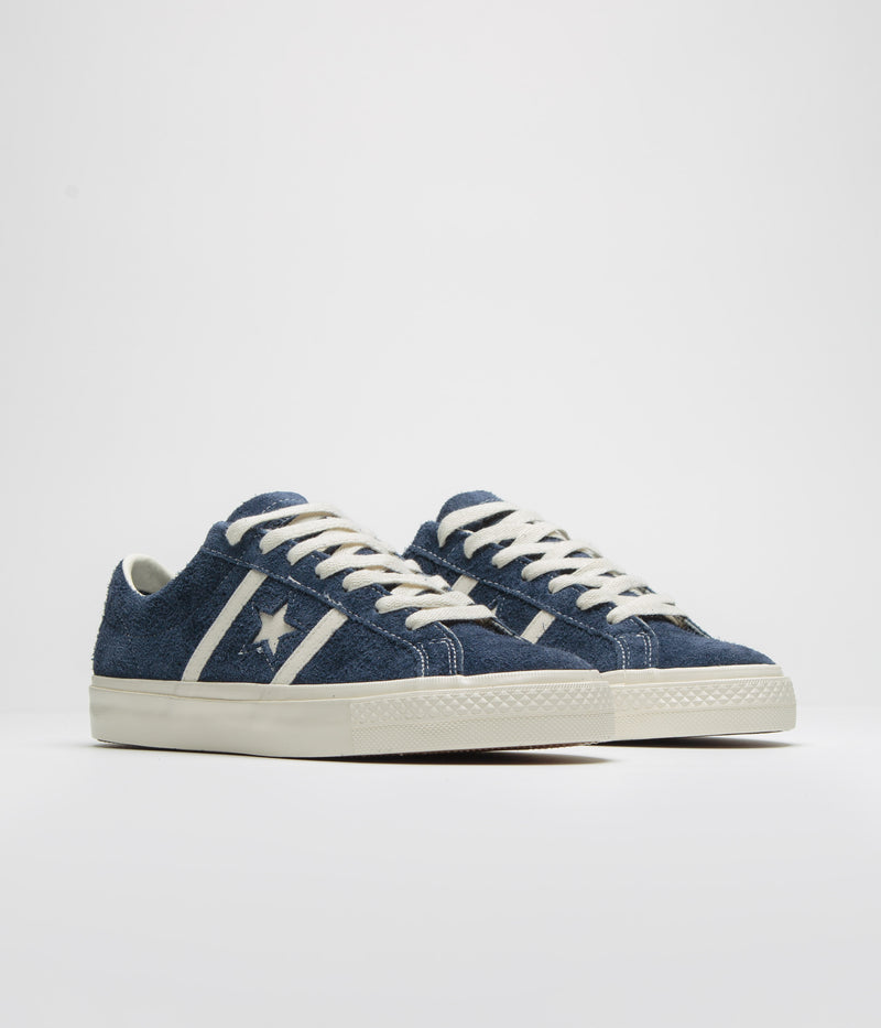 Converse Cons One Star Academy Pro Suede Shoes in Navy and Egret / Egret