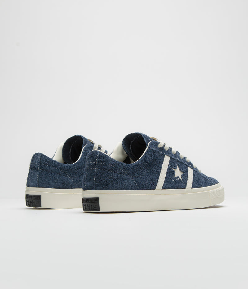 Converse Cons One Star Academy Pro Suede Shoes in Navy and Egret / Egret