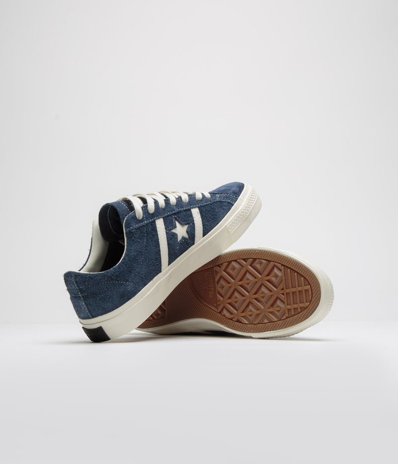 Converse Cons One Star Academy Pro Suede Shoes in Navy and Egret / Egret
