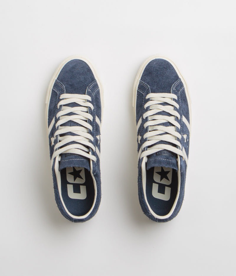 Converse Cons One Star Academy Pro Suede Shoes in Navy and Egret / Egret