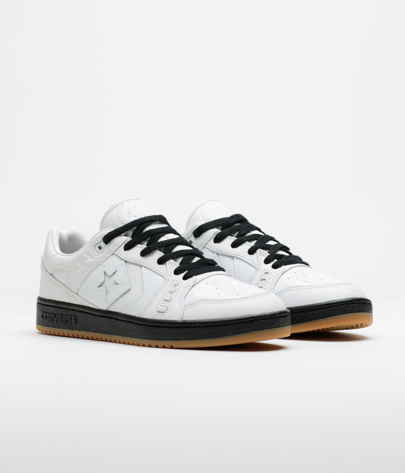 Converse x Sneeze Mag AS-1 Pro Ox Shoes in White and Black / Gum Honey