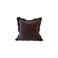 Cora Dark Brown Scalloped Edge Cushion