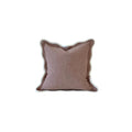 Cora Dusty Pink Linen Cushion with Scalloped Edge