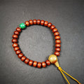 Corypha Linn Seed Bracelet Mala,0.4" - Tibetan Buddhist mala beads, front view