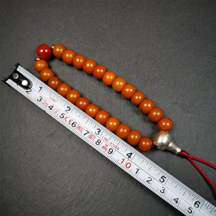 Corypha Linn Seed Bracelet Mala,0.4" - Tibetan Buddhist mala beads, view 6