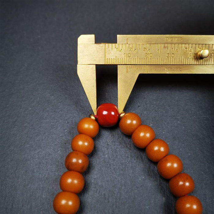 Corypha Linn Seed Bracelet Mala,0.4" - Tibetan Buddhist mala beads, view 7