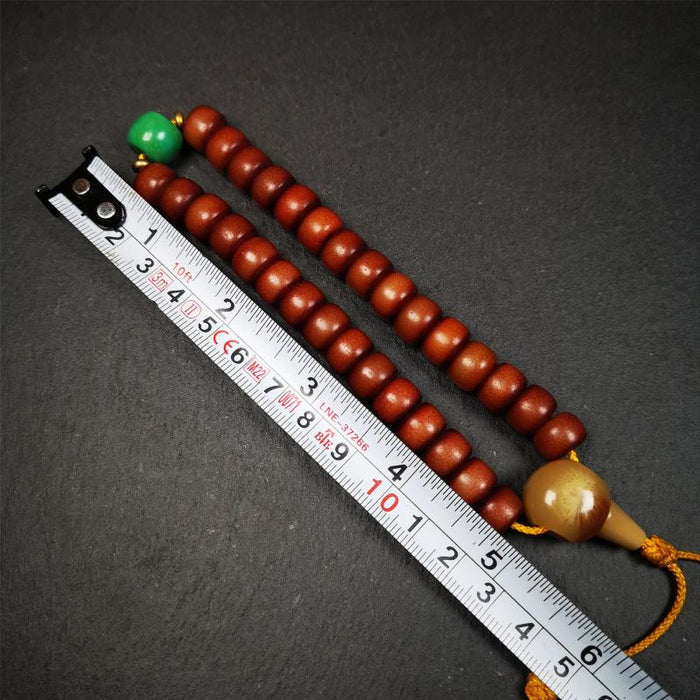 Corypha Linn Seed Bracelet Mala,0.4" - Tibetan Buddhist mala beads, view 7