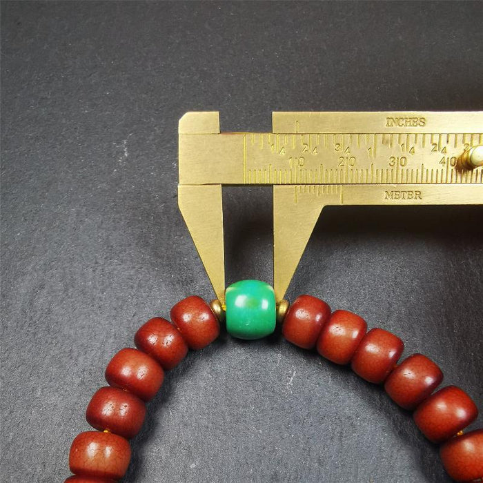 Corypha Linn Seed Bracelet Mala,0.4" - Tibetan Buddhist mala beads, view 8