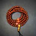 Corypha Linn Seed Mala,0.32" - Tibetan Buddhist mala beads, front view