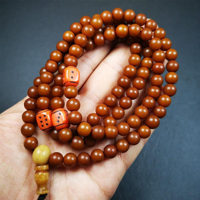 Corypha Linn Seed Mala,0.32" - Tibetan Buddhist mala beads, view 4
