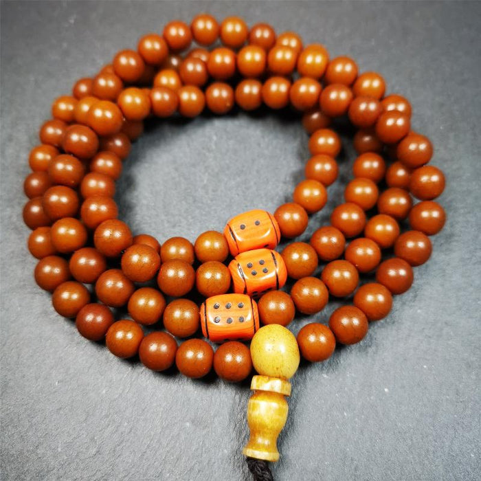 Corypha Linn Seed Mala,0.32" - Tibetan Buddhist mala beads, view 6