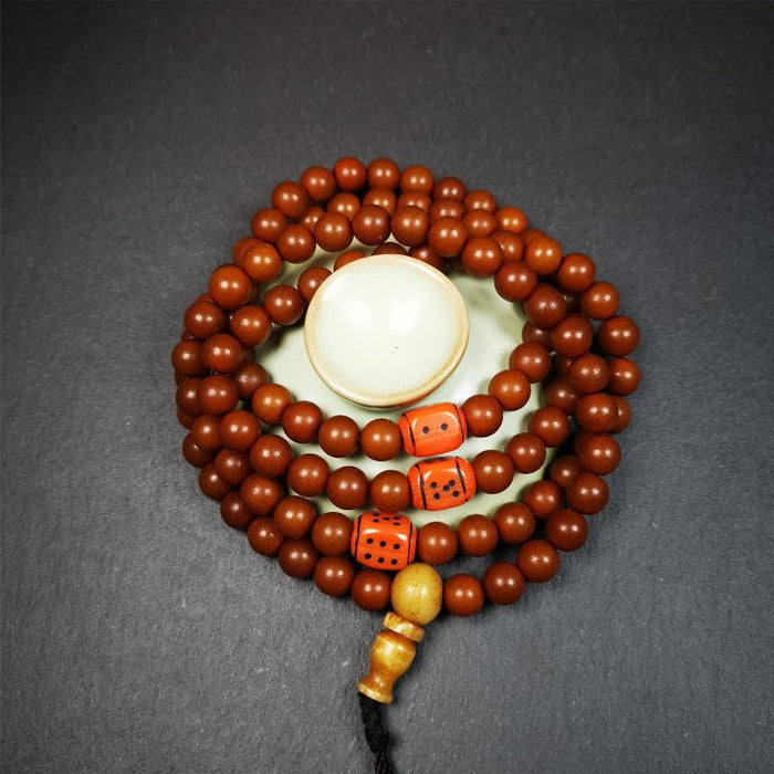 Corypha Linn Seed Mala,0.32" - Tibetan Buddhist mala beads, view 7