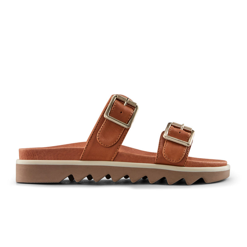 Cougar Nifty Slide Sandal (Women) - Cognac Sandal - Slide - The Heel Shoe Fitters