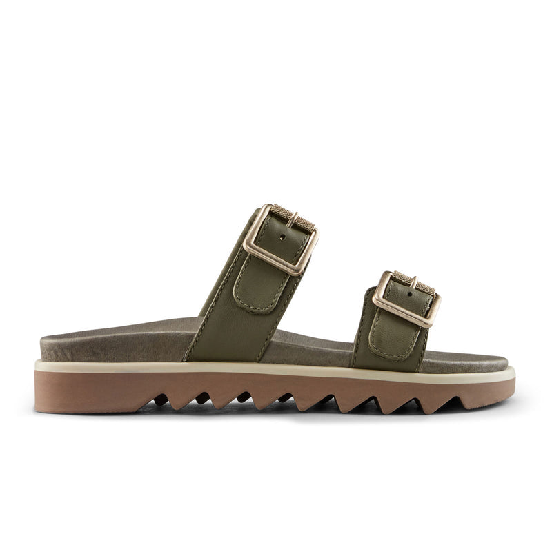 Cougar Nifty Slide Sandal (Women) - Olive Sandal - Slide - The Heel Shoe Fitters