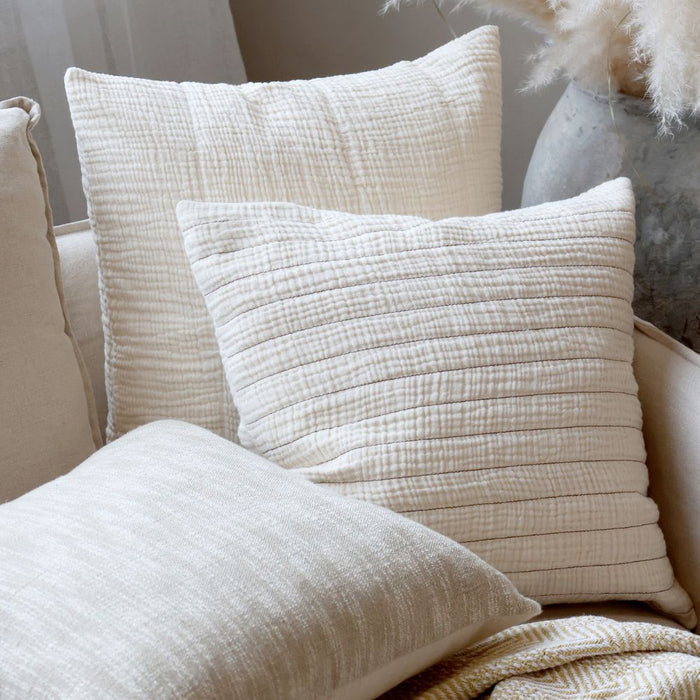 Cream Tied Cushion
