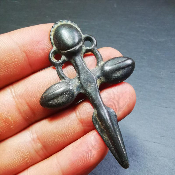 Cross vajra Phurba - 2.6" - Tibetan Buddhist vajra, view 5