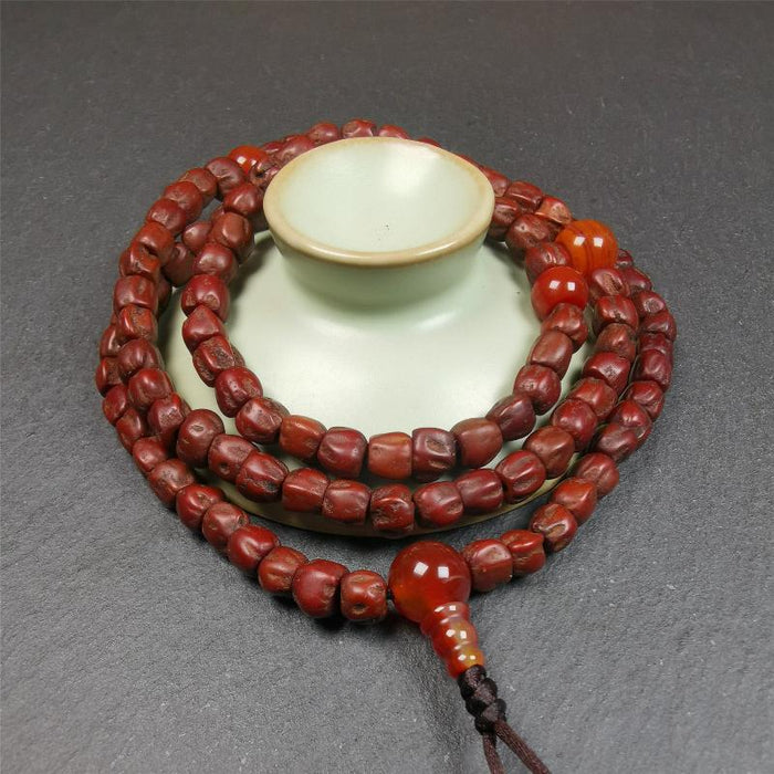 Cypress Seed Beads Mala,0.26" - Tibetan Buddhist mala beads, view 5