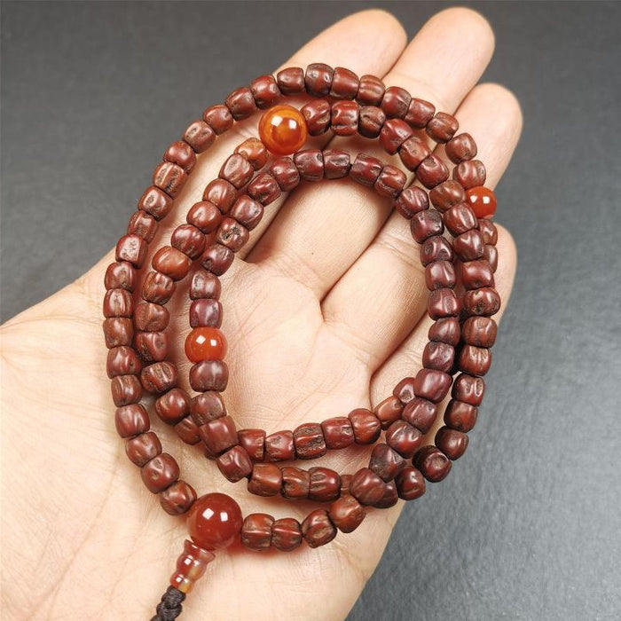 Cypress Seed Beads Mala,0.26" - Tibetan Buddhist mala beads, view 6