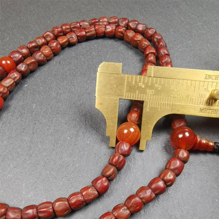 Cypress Seed Beads Mala,0.26" - Tibetan Buddhist mala beads, view 8