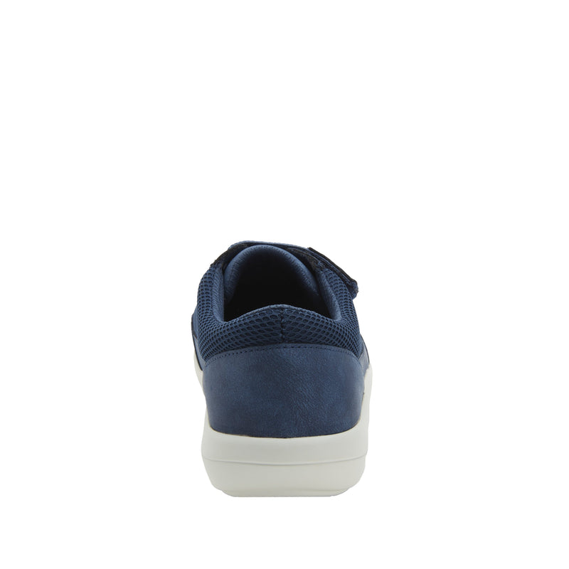 Dahlia Blue Relaxed sport rocker shoe with dual density polyurethane outsole and adjustable elastic hook-and-loop straps. DAH-7889_S3